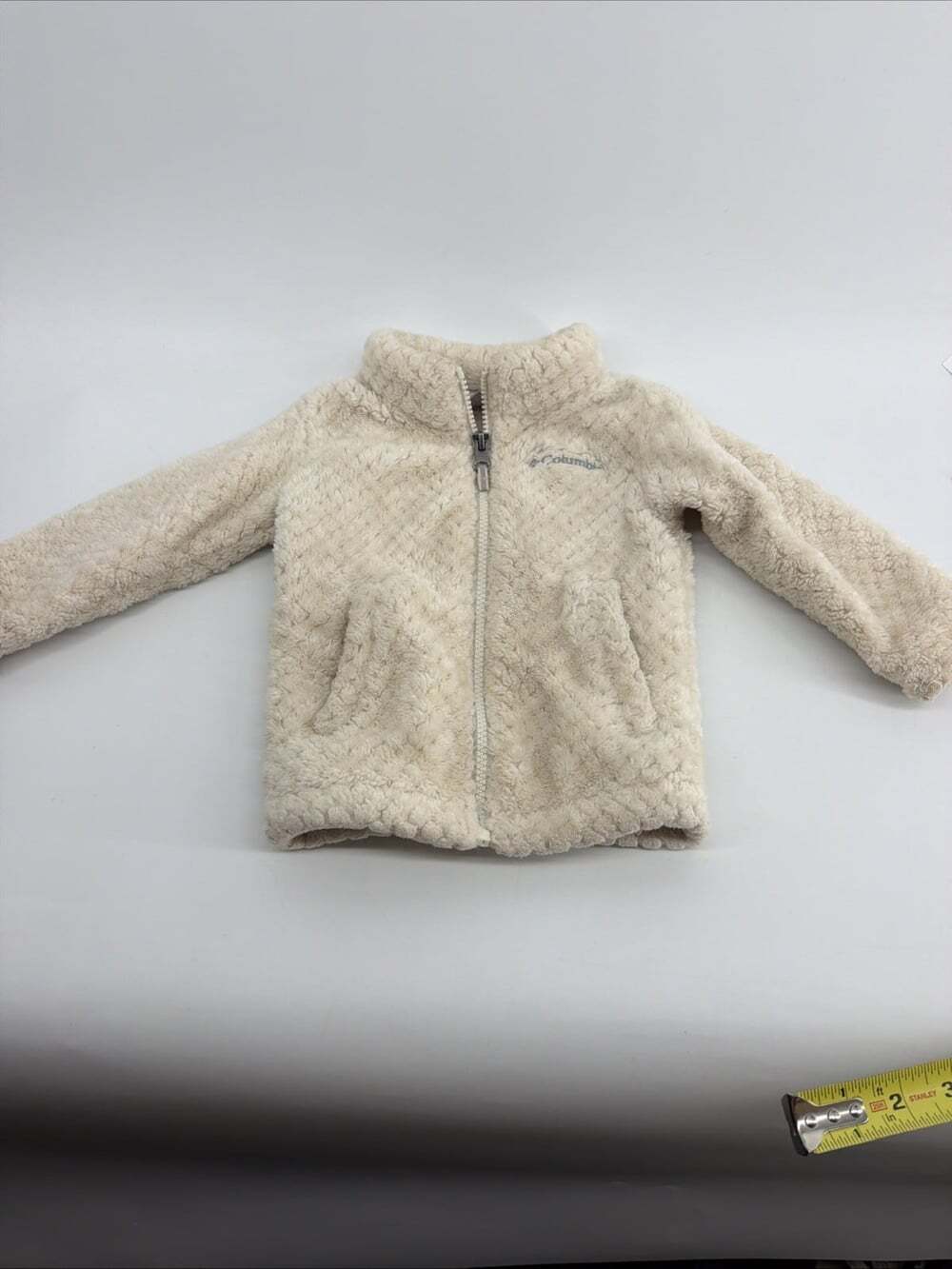 Columbia Infant Girls Cream Fleece Jacket Size 12-18 Months